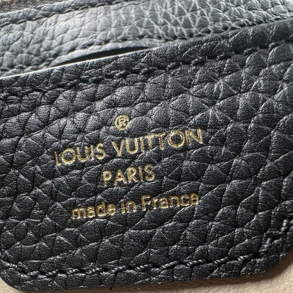 LOUIS VUITTON Capucines MM Black Taurillon Leather Ltd Edition Handle COA Dusty